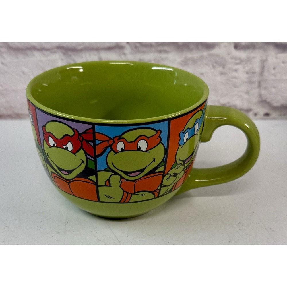 Teenage Mutant Ninja Turtles Oversized Soup Mug Bowl 2016 Green TMNT Ceramic Cup